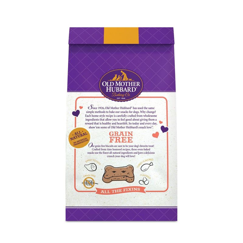 Old Mother Hubbard Grain Free Crunchy All The Fixins' Biscuits Mini oven Oven Baked Dog Treats – 16oz