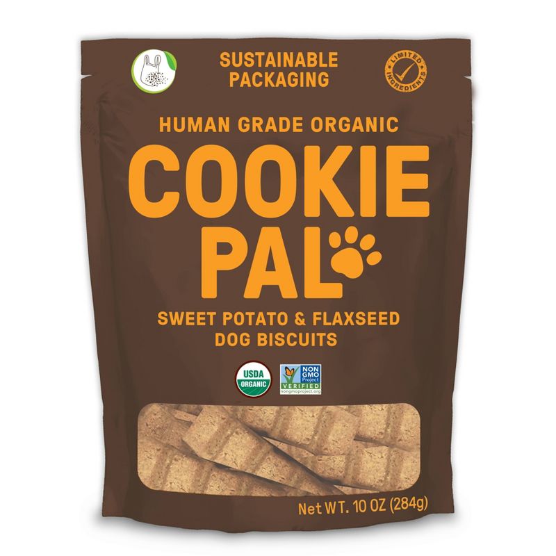 Cookie Pal Human Grade Organic Dog Treats Sweet Potato and Flaxseed Dog Treats - 10oz