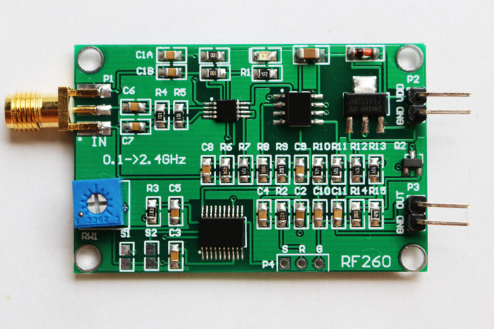 WWH-1pc RF260 RF power measurement module RF detector high frequency power detector measuring 0.1 ~ 2.4GHz