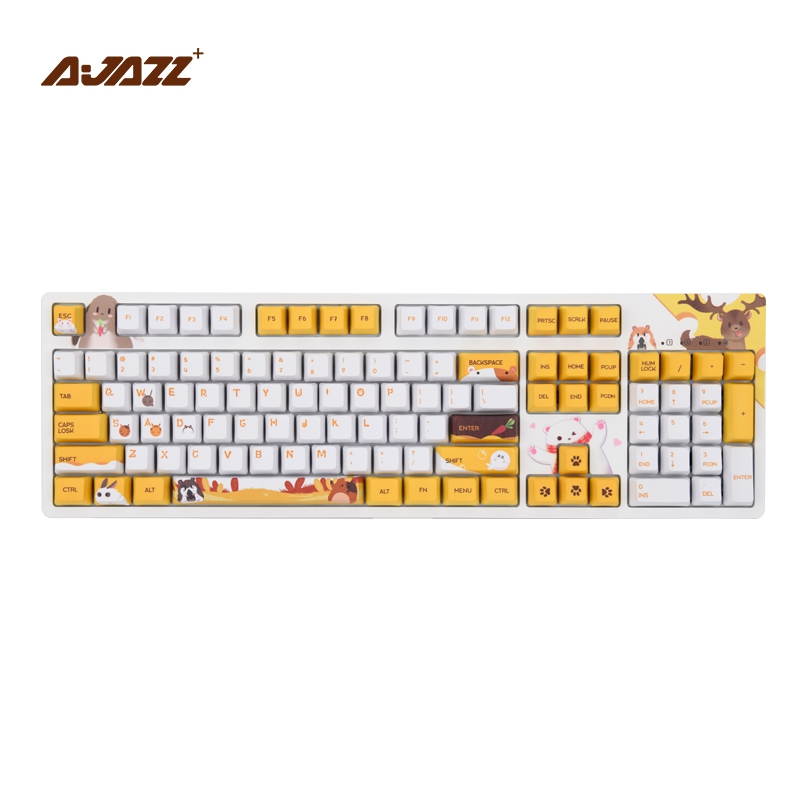 A-jazz Hairy Series Cherry MX Switch USB Wired Mechanical Gaming Keyboard, PBT Keycaps