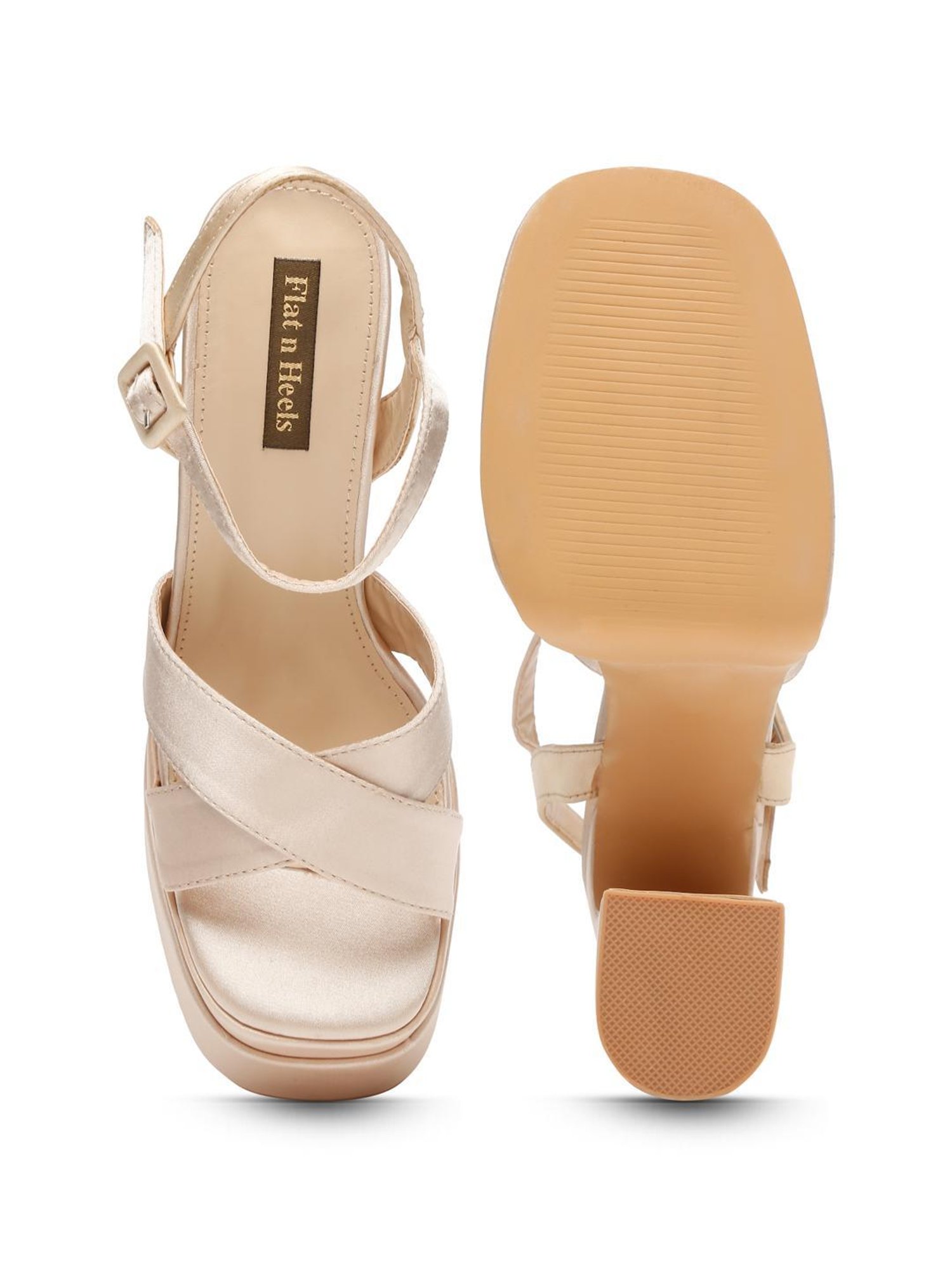 Flat N Heels Women's Gold Ankle Strap Sandals