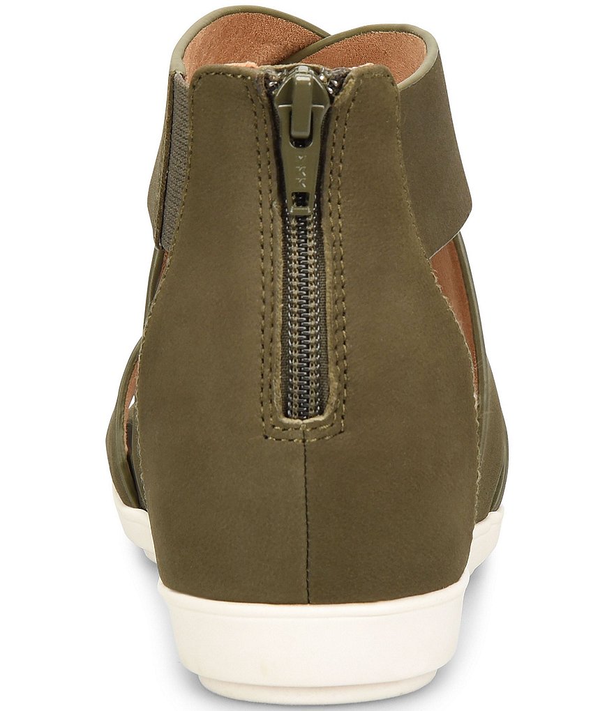 Comfortiva Pacifica Nubuck Criss-Cross Strap Sporty Wedge Sandals