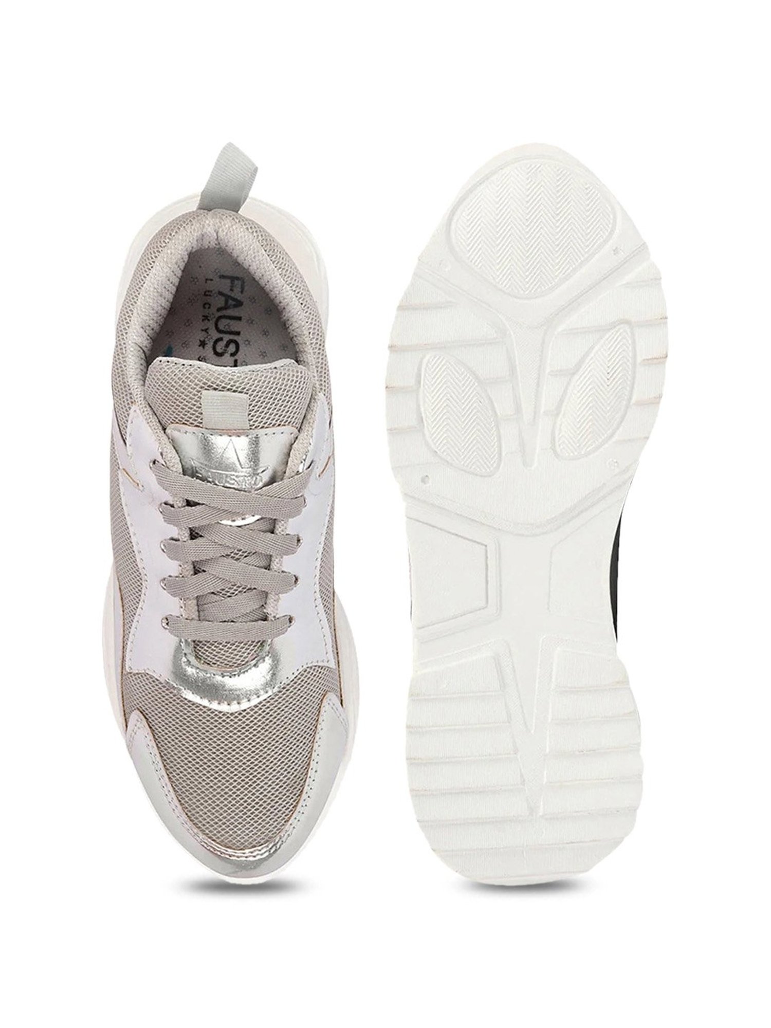 Fausto Women's Silver Running Shoes