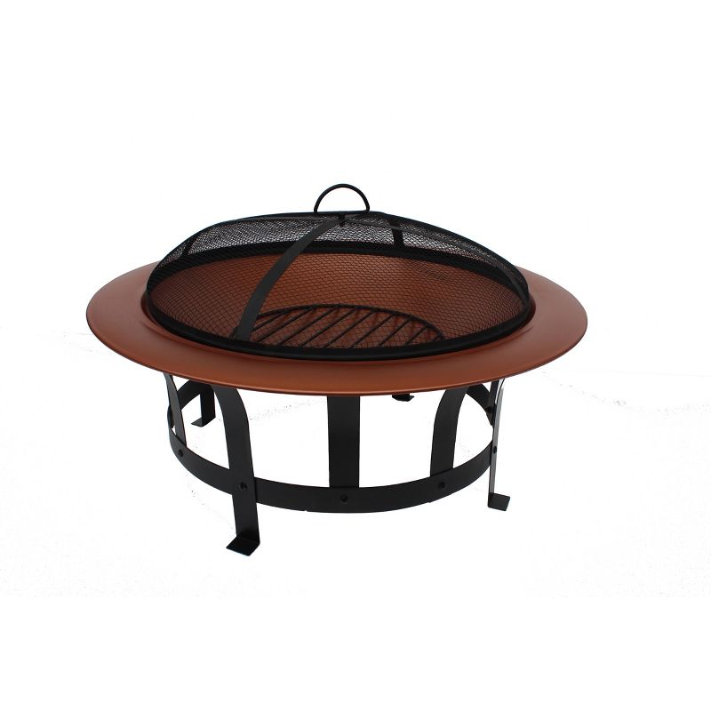 30" Outdoor Wood Burning Fire Pit - Copper - Nicole Miller