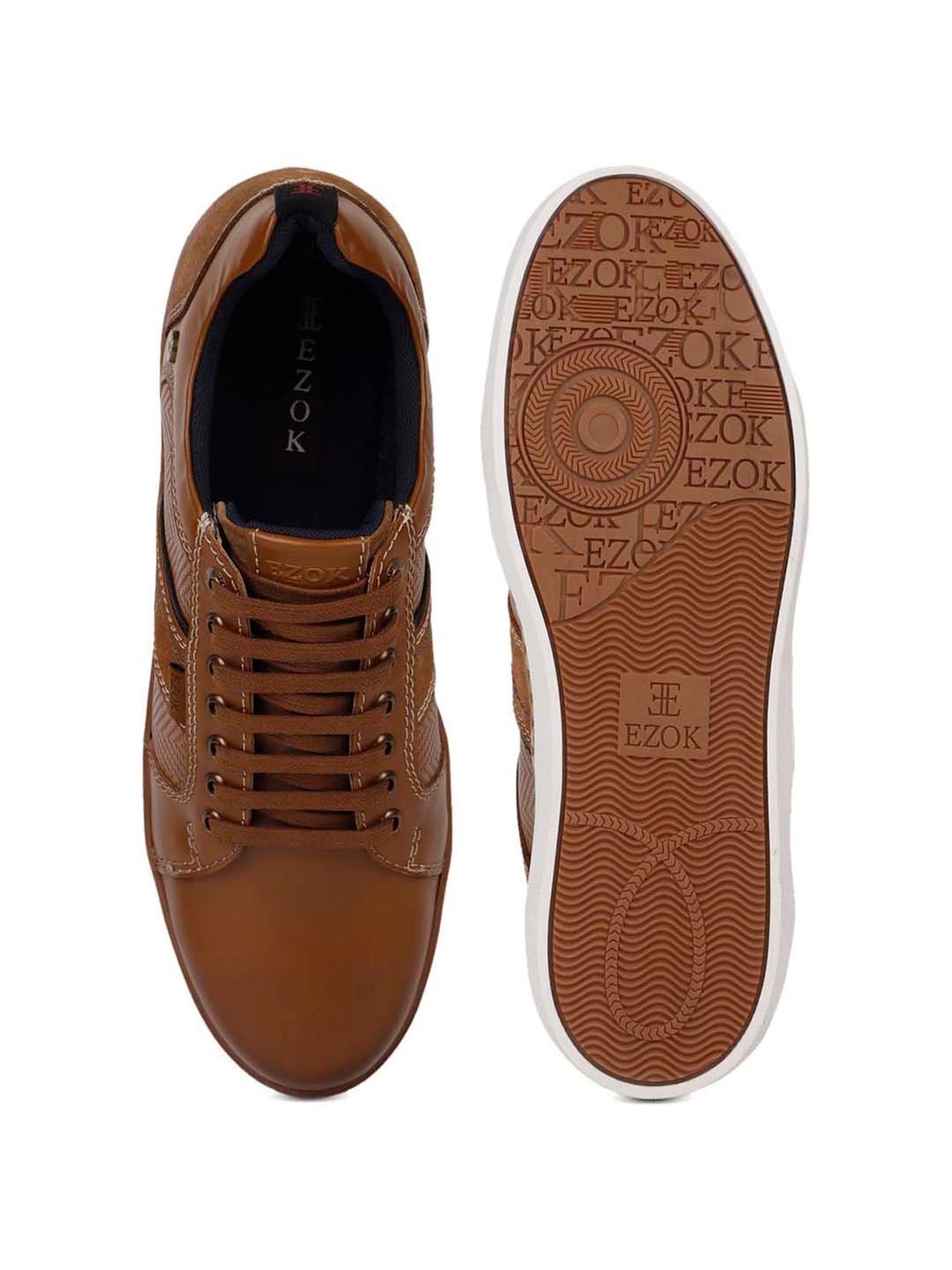 EZOK Men's Tan Casual Sneakers