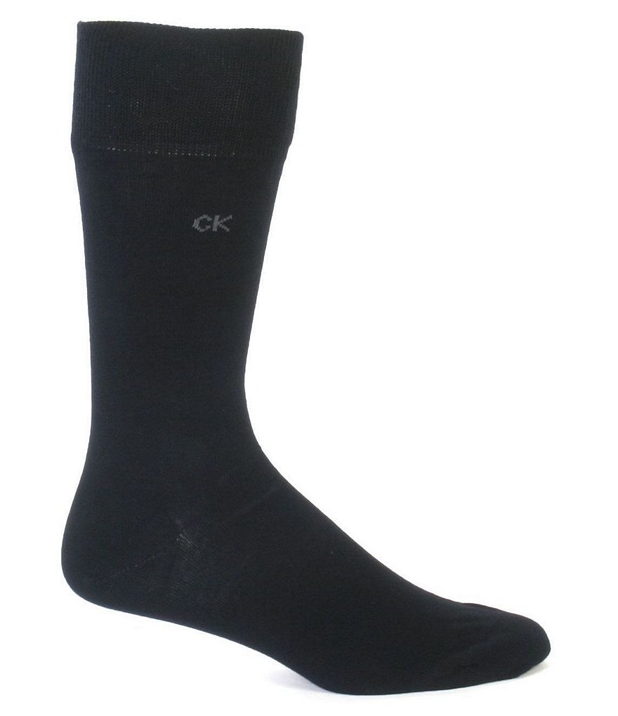 Calvin Klein Combed Flat-Knit Crew Dress Socks 3-Pack