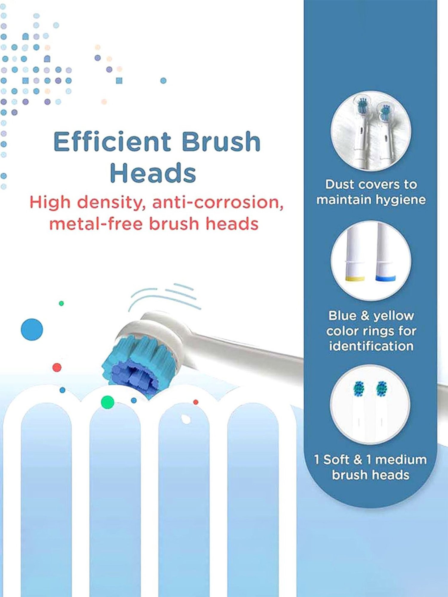 HealthSense Clean-Care ET-711 Rechargeable Rotary Electric Toothbrush (Blue)