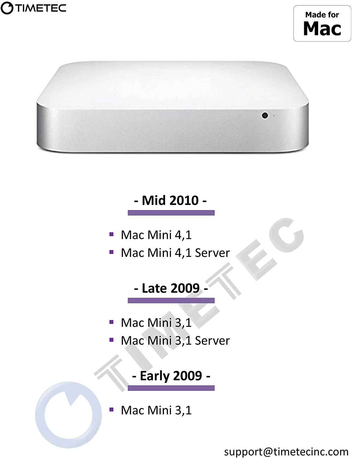 Timetec Hynix IC 4GB DDR3 1066MHz PC3-8500 Unbuffered Non-ECC 1.5V CL7 2Rx8 Dual Rank 204 Pin SODIMM Memory RAM Module Upgrade (4GB)