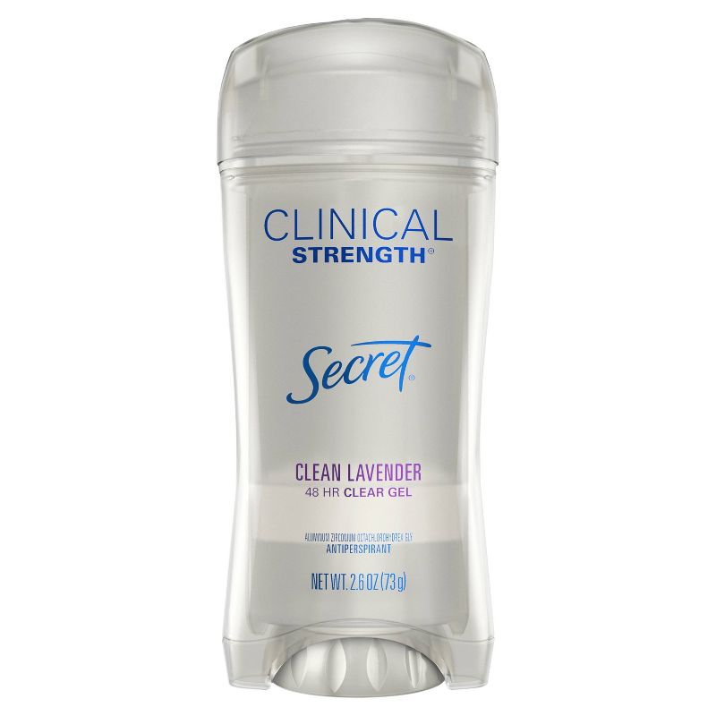 Secret Clinical Strength Clear Gel Clean Antiperspirant & Deodorant for Women Lavender - 2.6oz