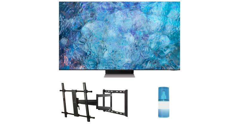 Samsung QN75QN900A 75" UHD High Dynamic Range Neo QLED 8K Smart TV with a Walts TV Large/Extra Large Full Motion Mount for 43"-90" Compatible TV's and a Walts HDTV Screen Cleaner Kit (2021)
