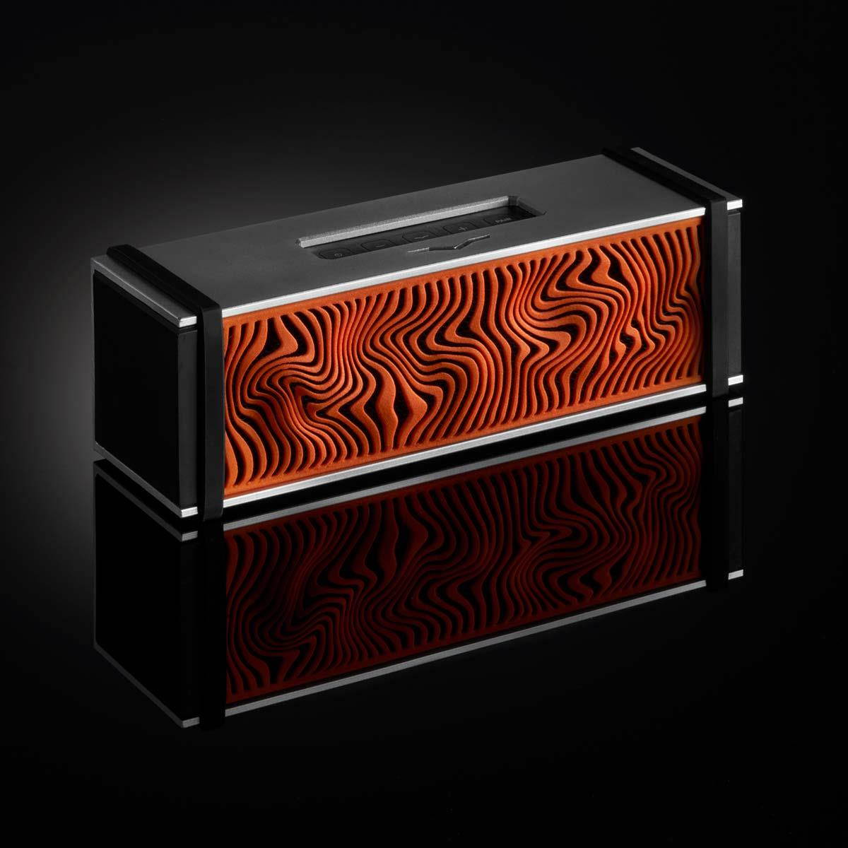 V-Moda Remix Bluetooth Speaker with Built-In Headphone Amplifier, Single, Silver