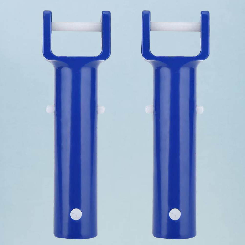 2 Sets Swimming Pool Cleaning Suction Head V Shaped Cleaning Head Cleaning Tool Pool Cleaning Accessories for Home Hotel (Blue)