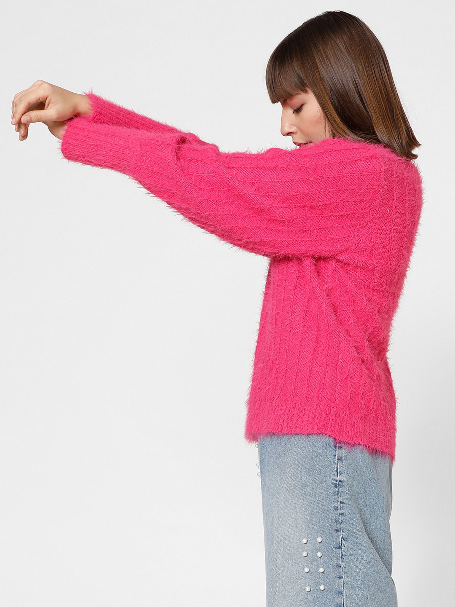 Vero Moda Fuchsia Regular Fit Pullover