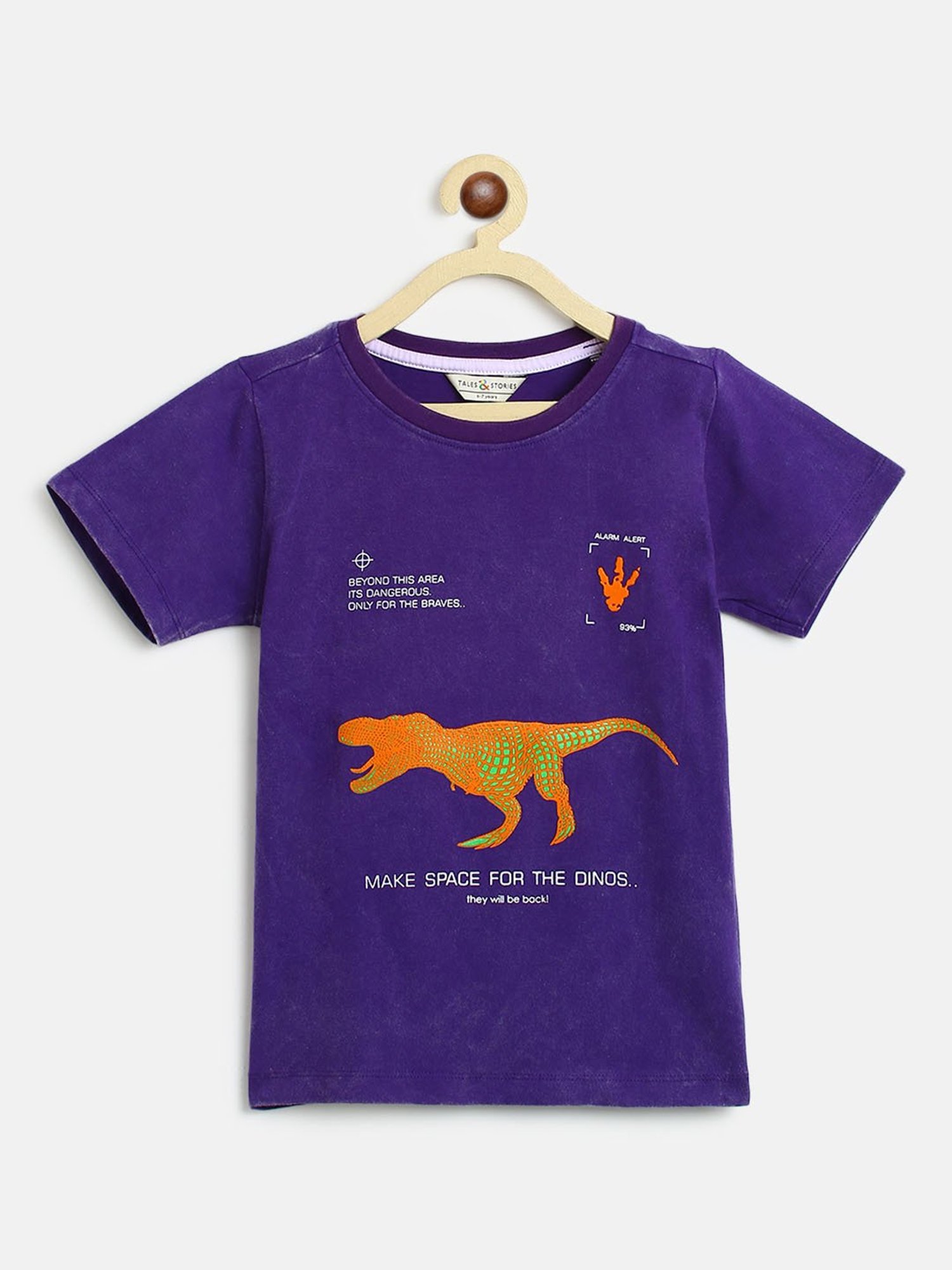 Tales & Stories Boys Violet Printed T-Shirt