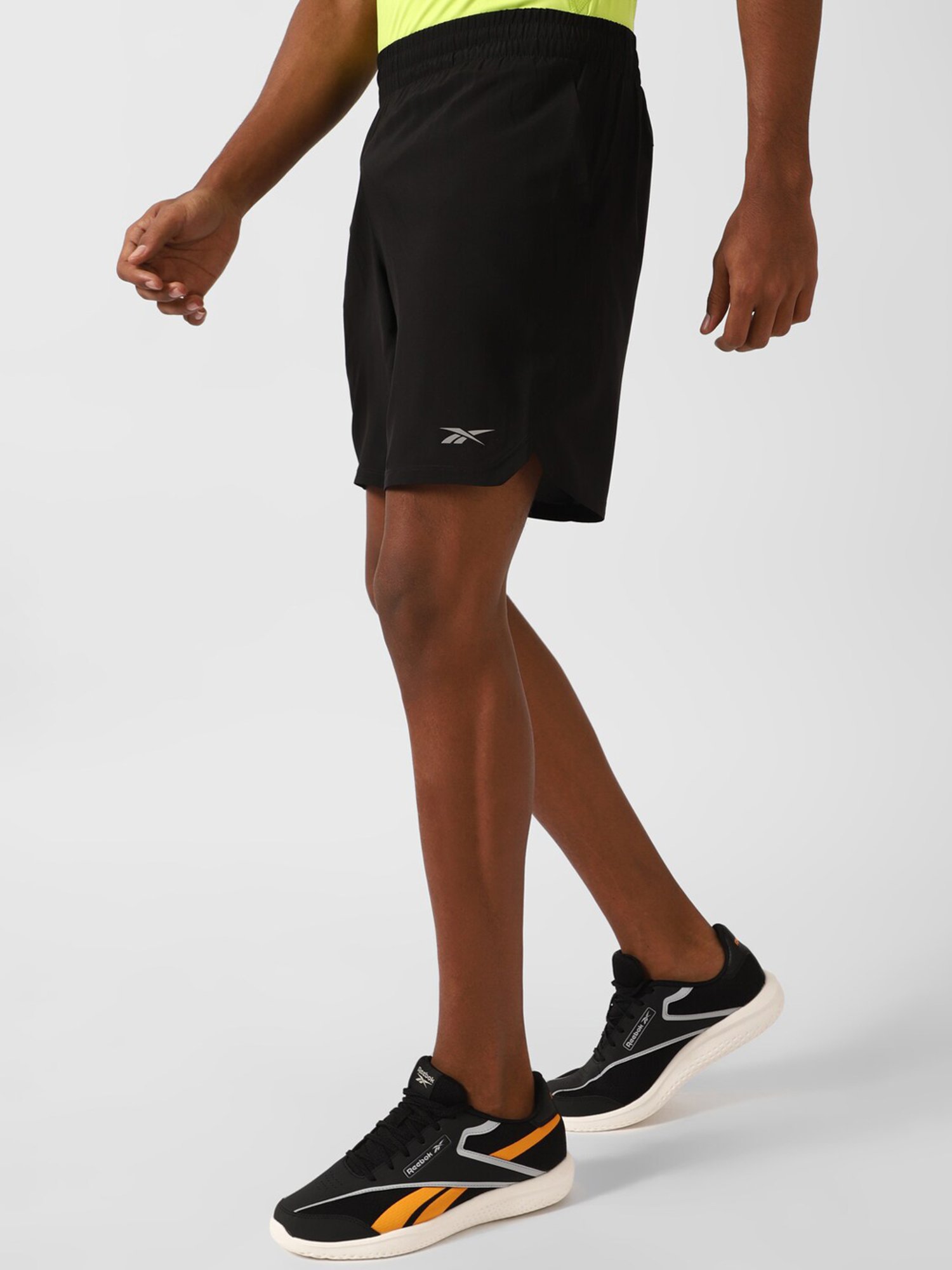 Adidas White Regular Fit Striped Sports Shorts