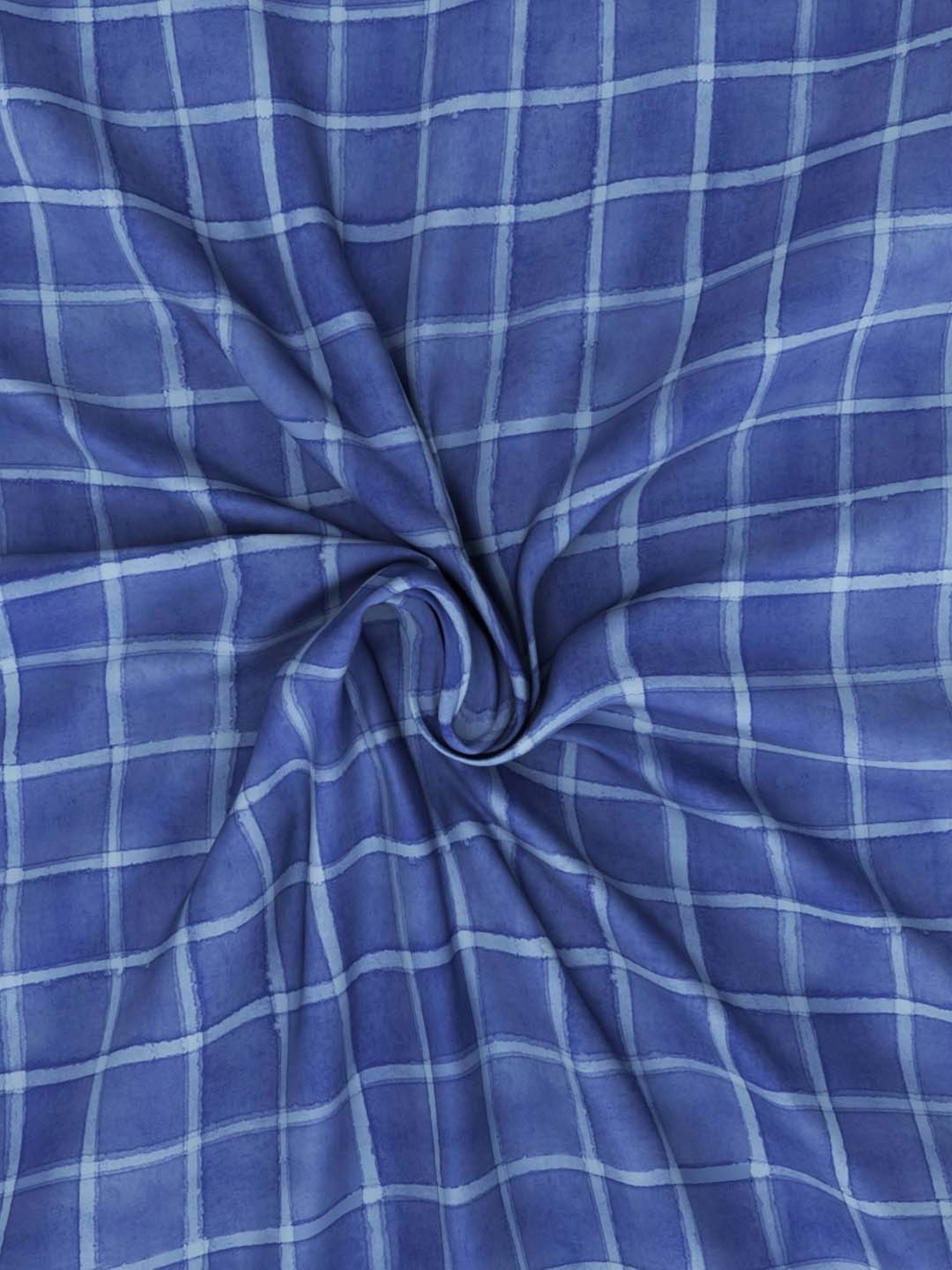 House This Juniper Blue Cotton 600 TC Double Size Bedsheet With Pillow Covers