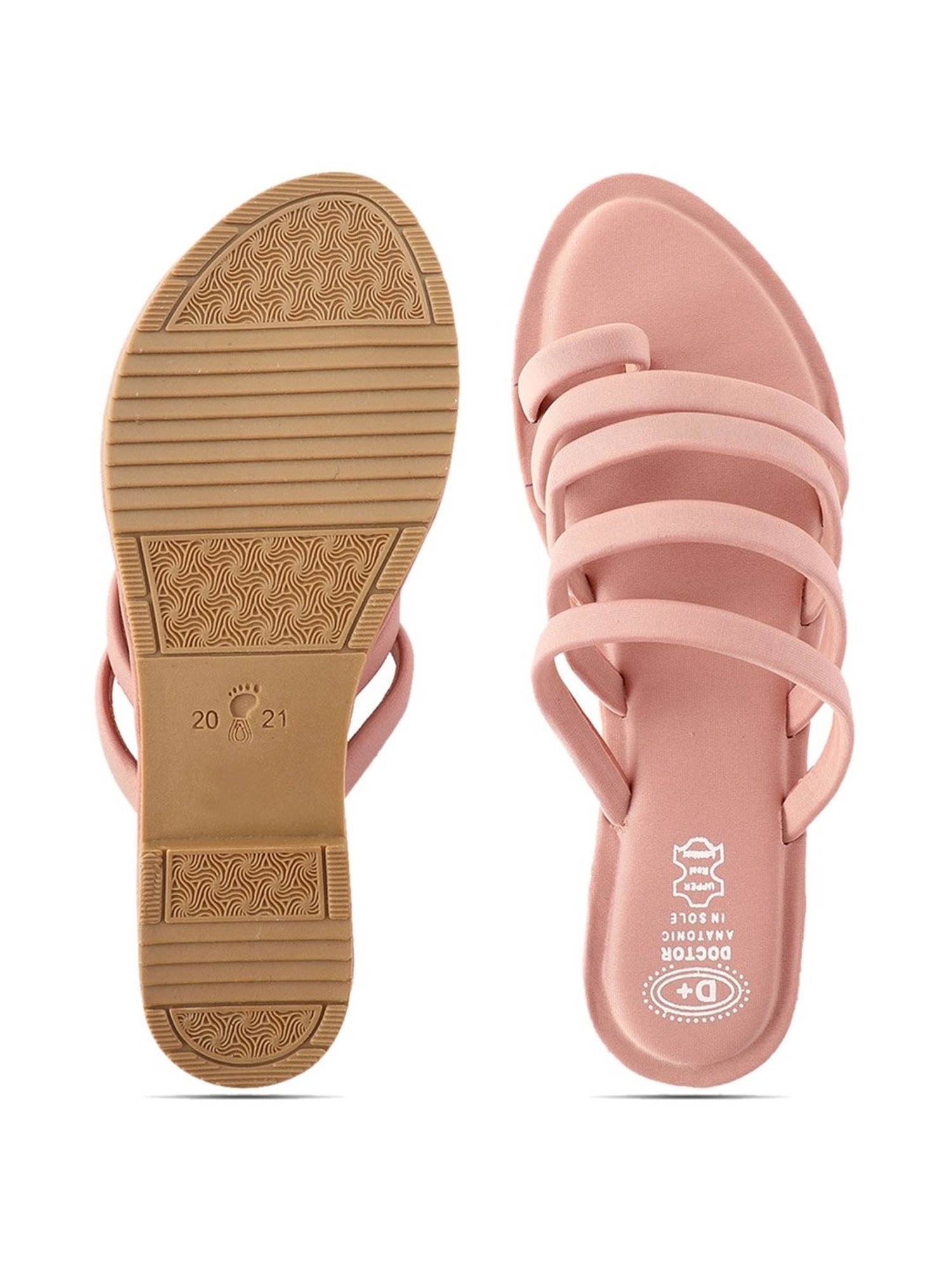 NR by Nidhi Rathi Women's Rose Gold Toe Ring Sandals