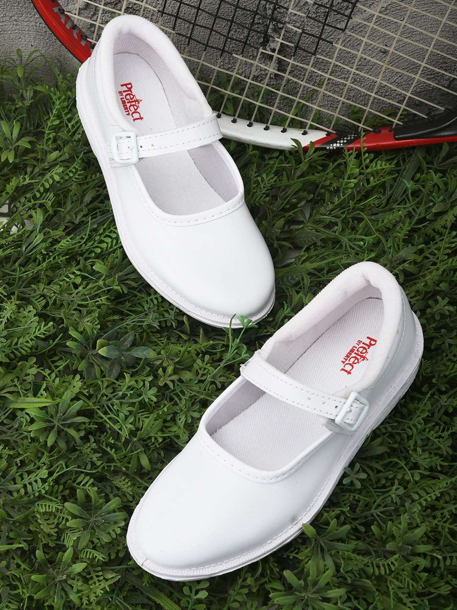 Prefect By Liberty Kids White School Shoes