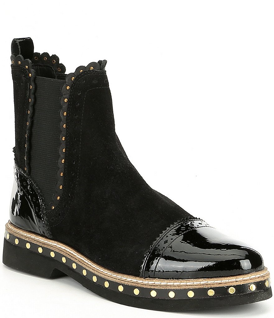 Free People Atlas Studded Suede Chelsea Booties