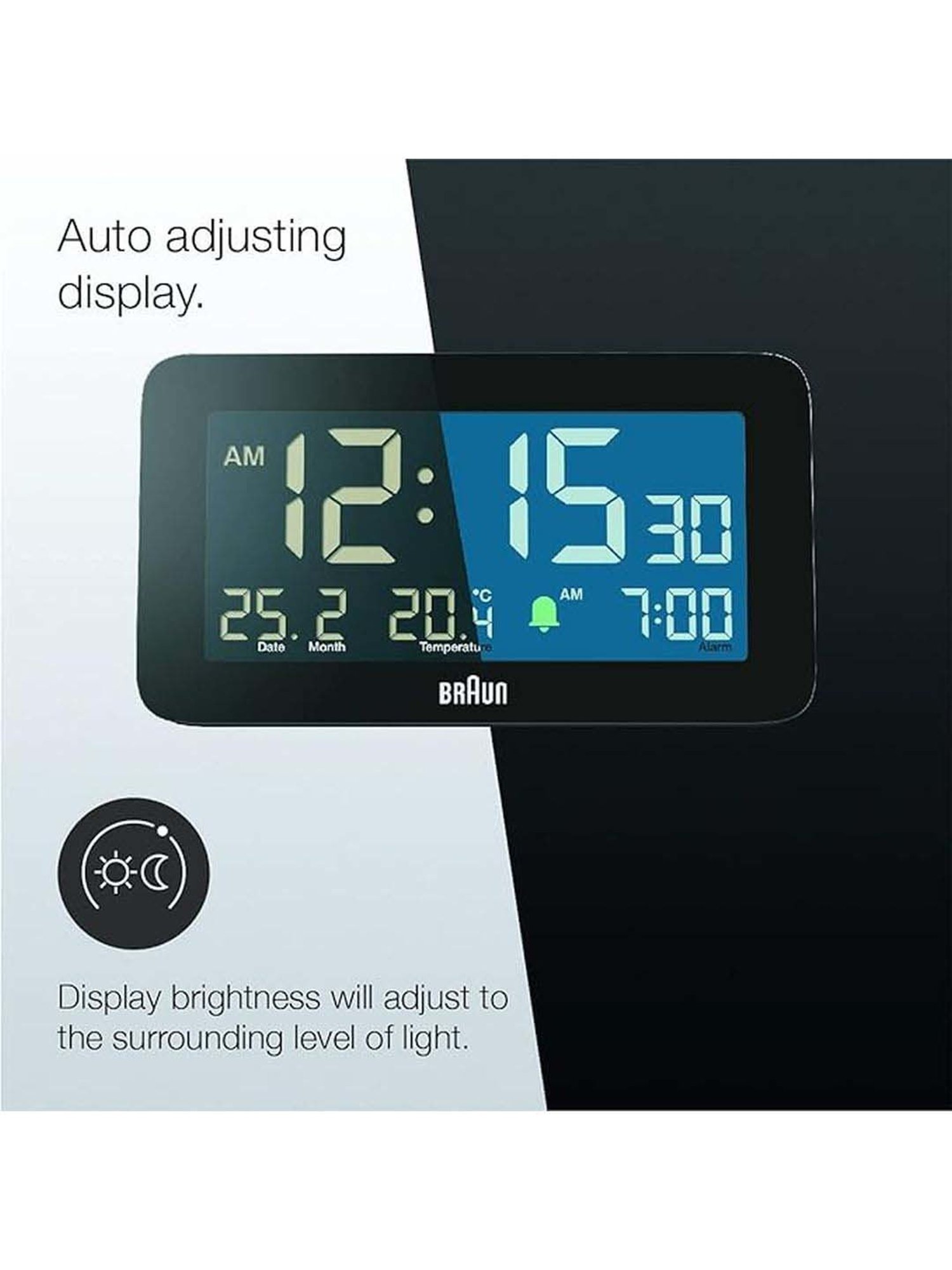 Braun Black Digital Alarm Clock