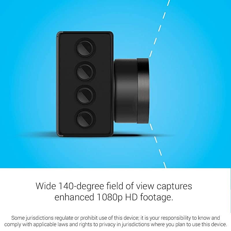 Dash Cam 46 Wide 140Degree Field of View In 1080P HD 2quot LCD Screen and Voice Control Very Compact with Automatic Incident Detection and Recording