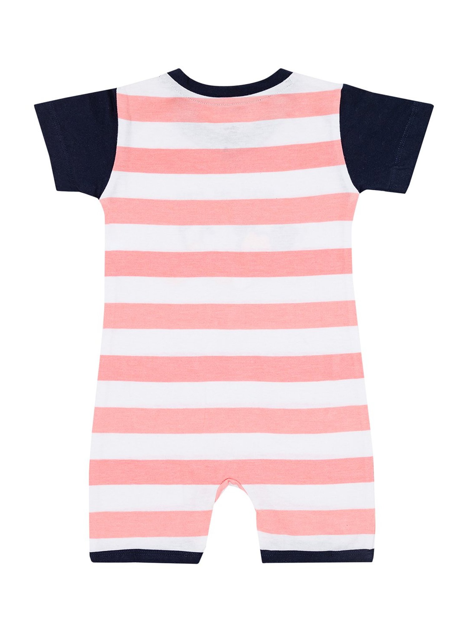 Bodycare Kids Peach & White Striped Romper