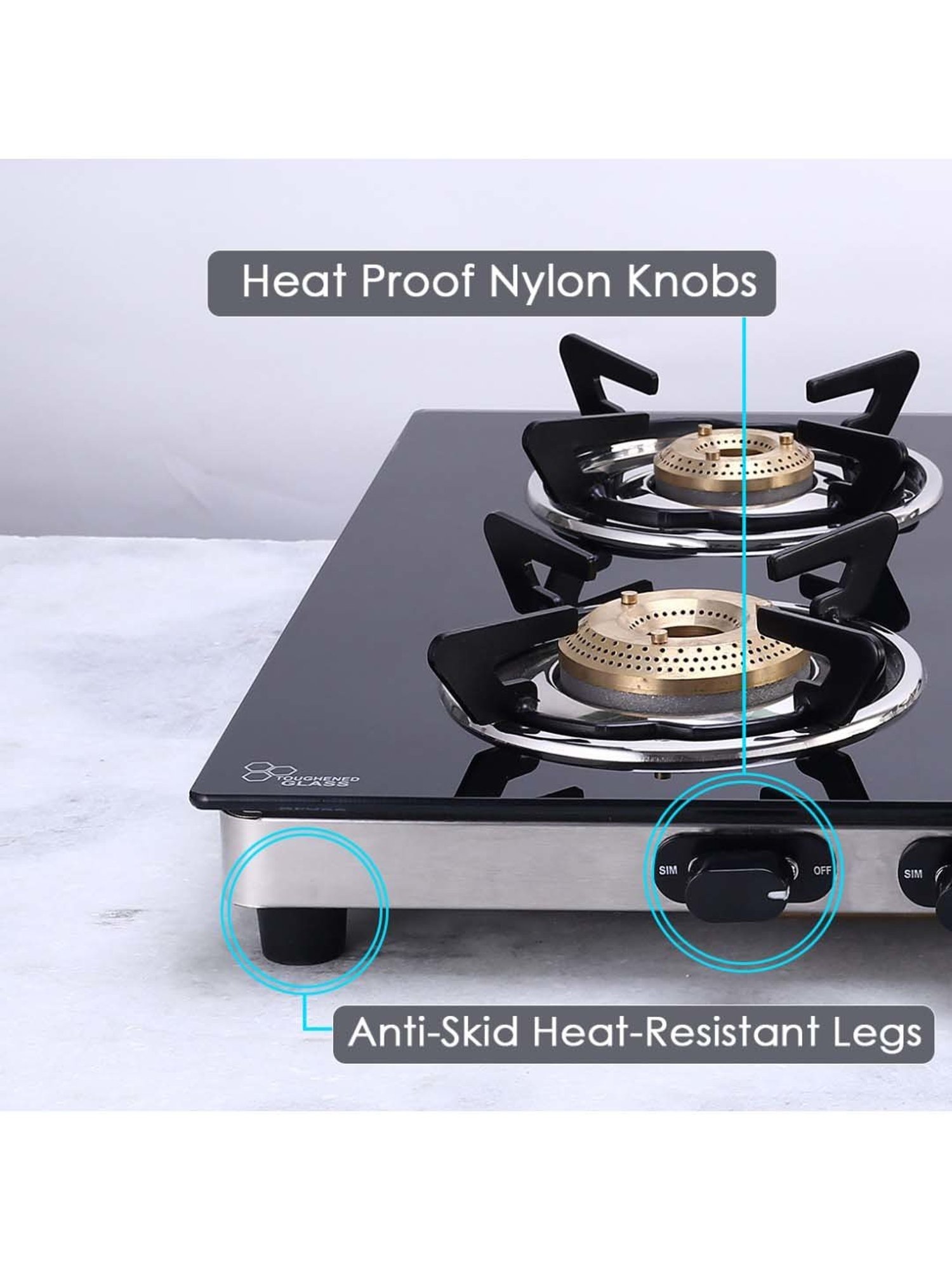 JUDGE Optima Plus Black Glass Induction 1600W Cooktop