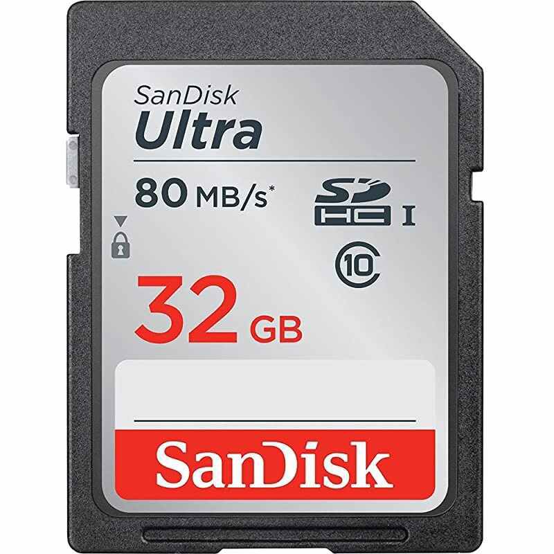 Ultra 32GB Class 10 SDHC UHS-I Memory Card up to 80MB/s (SDSDUNC-032G-GN6IN)