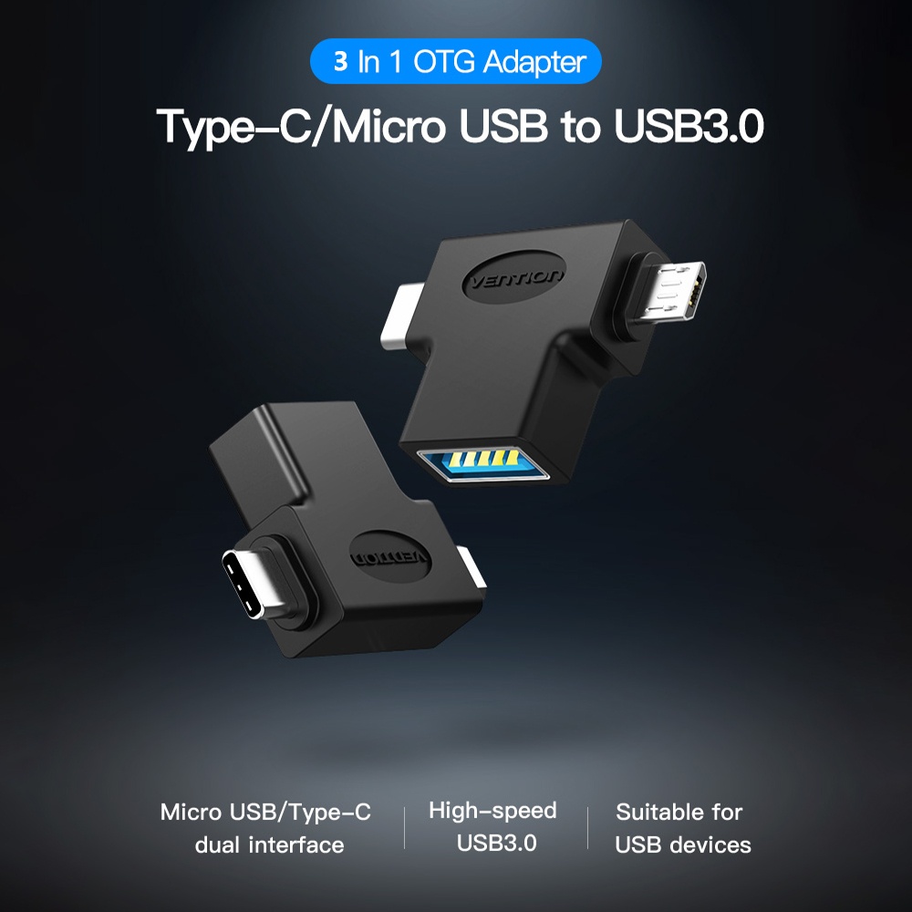 Vention CDIBO OTG Adapter 3 in 1 USB3.0 Type-C Micro USB USB Device Universal Adapter