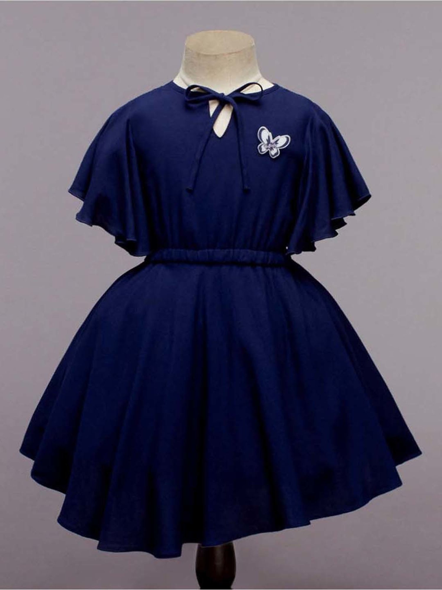 The Magic Wand Kids Navy Applique Dress