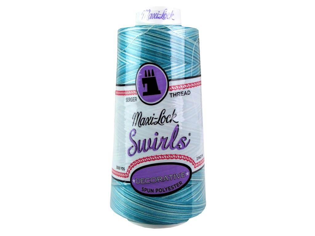 53 M57 A E MAXI LOCK SWIRLS THREAD 3000YD BLUE WATER ICE