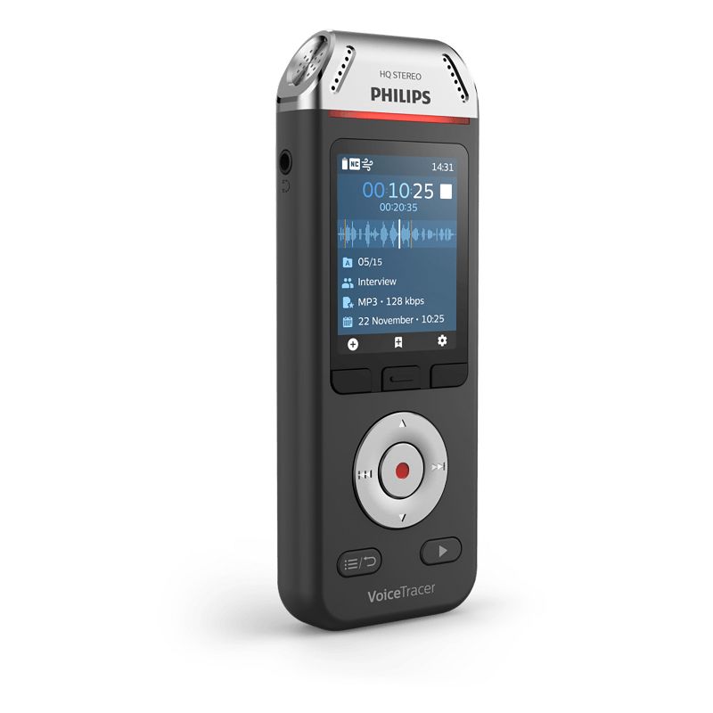 Philips DVT2110 8GB VoiceTracer Digital Voice Recorder, Black