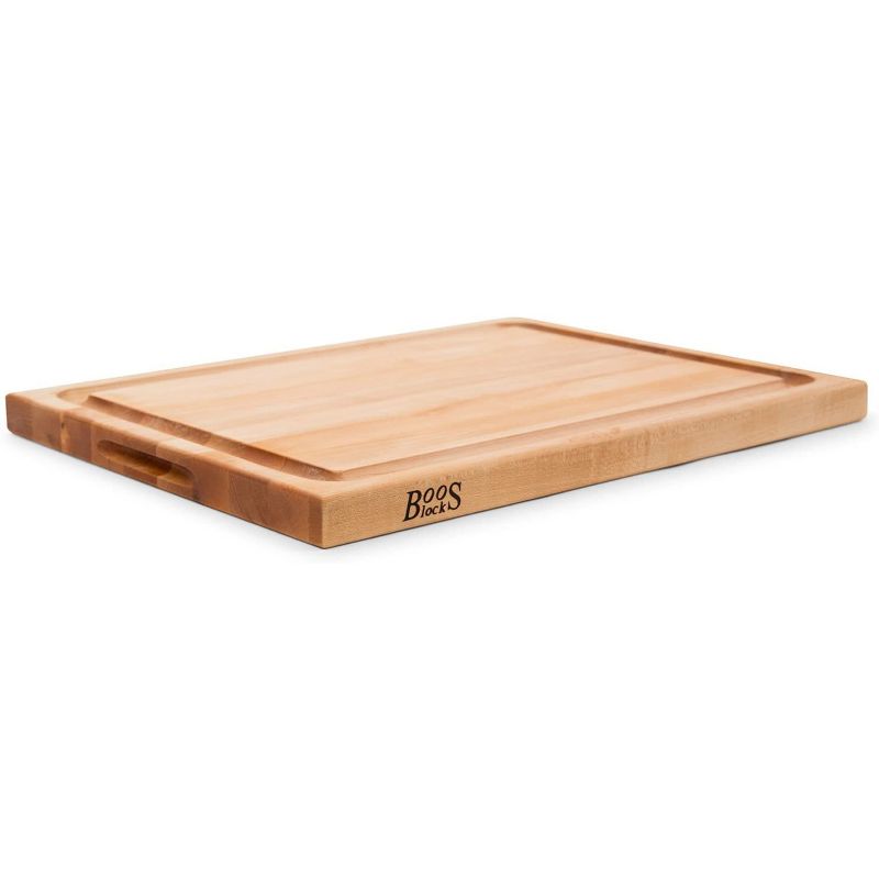 John Boos Block 18 Inch Wide Reversible Cutting/Carving Board with Juice Groove, 24 x 18 x 1.5 Inch, Solid Maple Wood