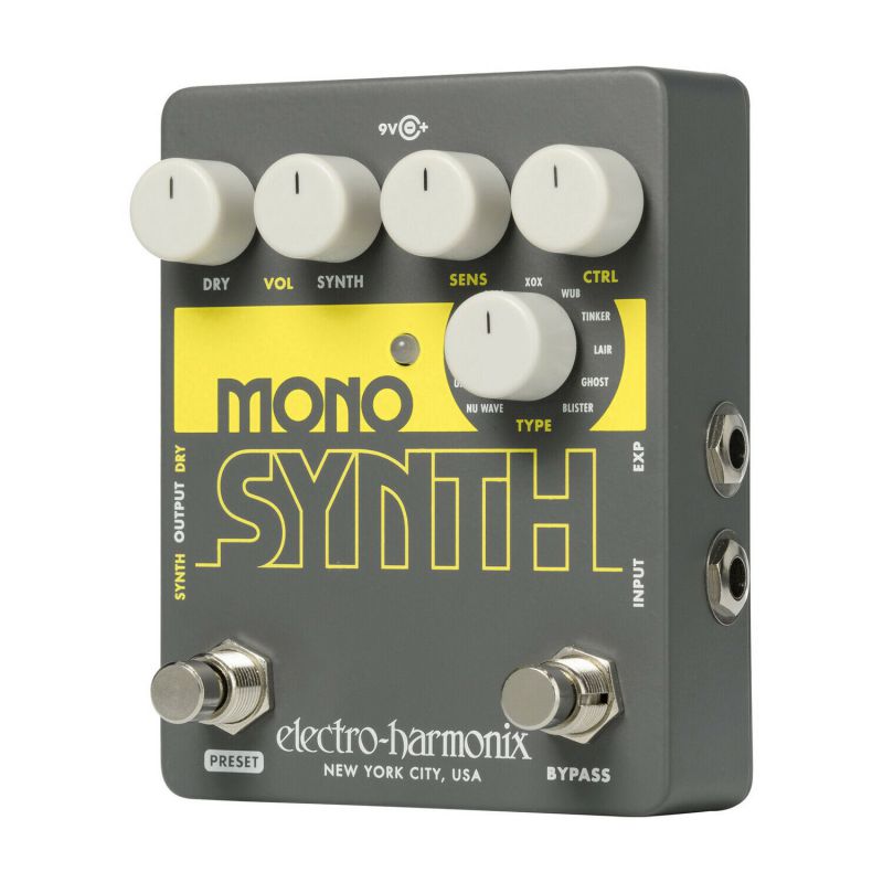 Electro Harmonix Guitar Mono Synth Effects Pedal Includes Power Supply