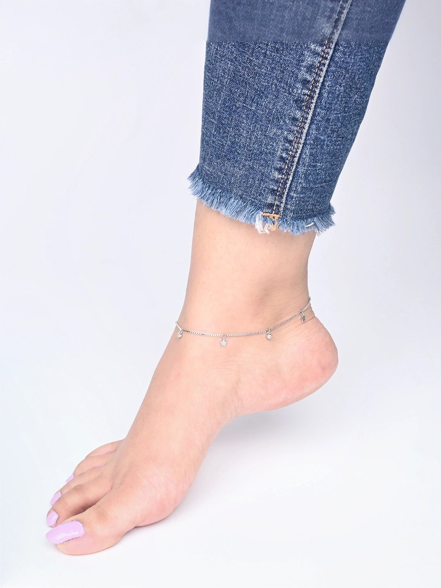 Silberry 92.5 Sterling Silver Isabelle Anklet