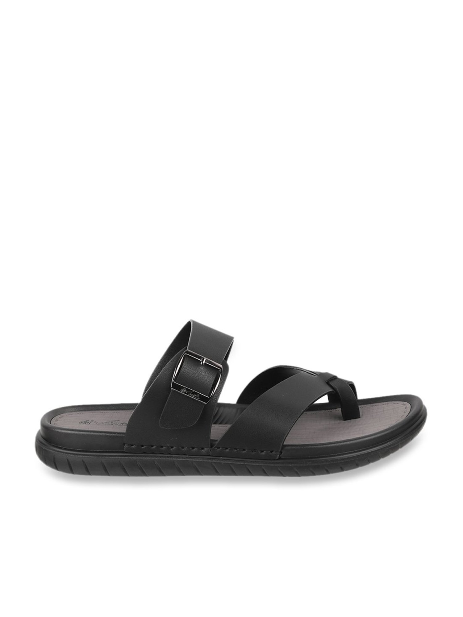 Da Vinchi by Metro Men's Black Toe Ring Sandals