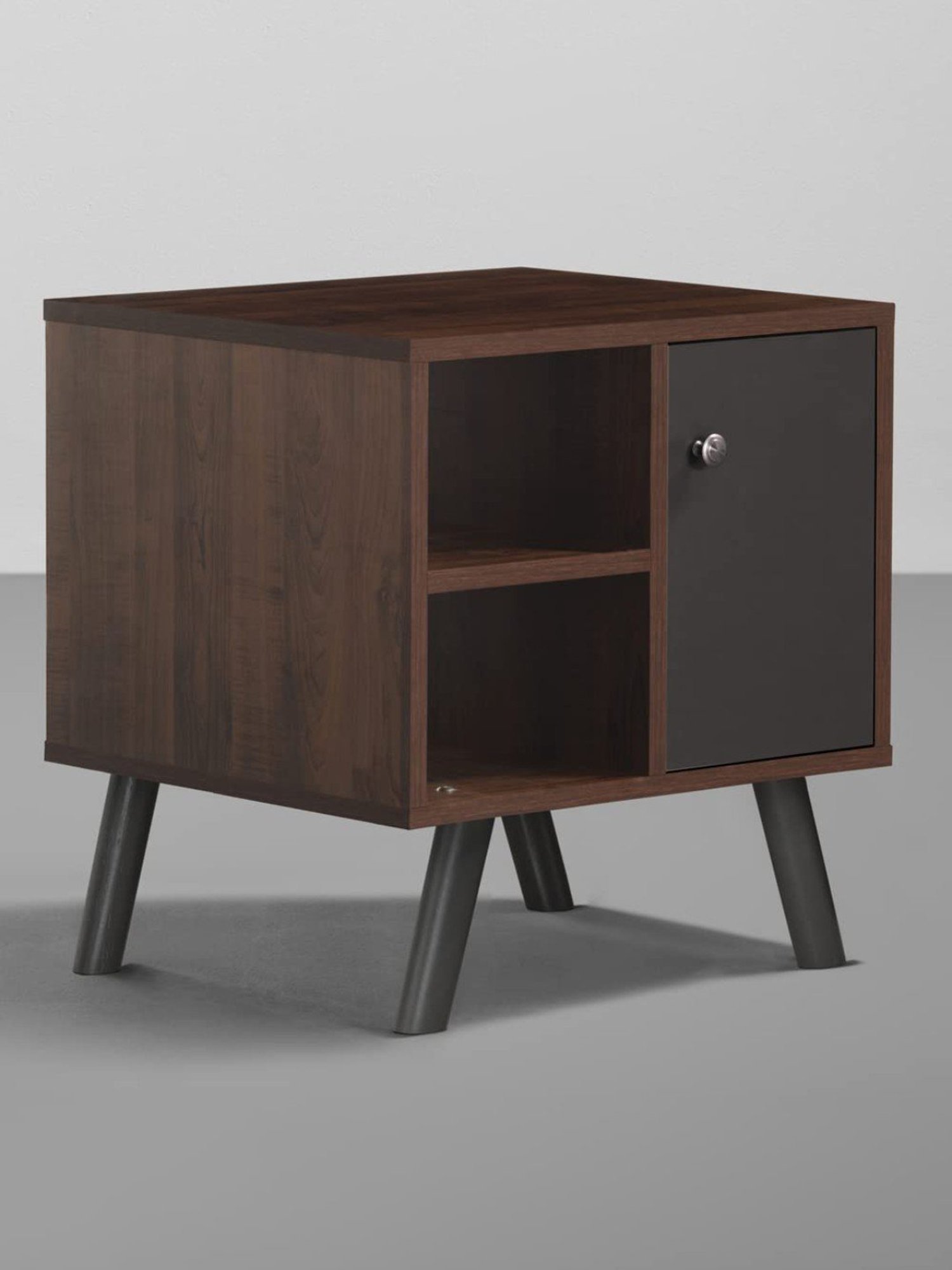 Sleepyhead Bestie Dark Brown & Slate Grey Engineered Wood Bedside Table