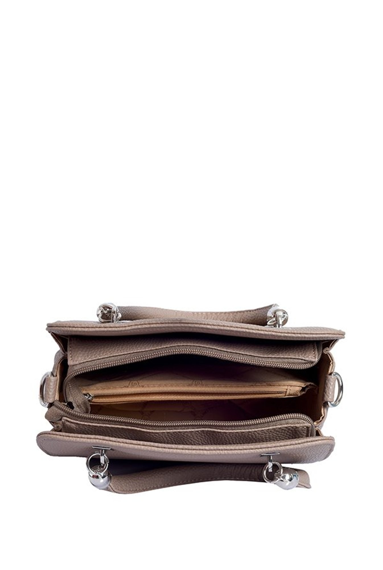 Lino Perros Beige Solid Handbag