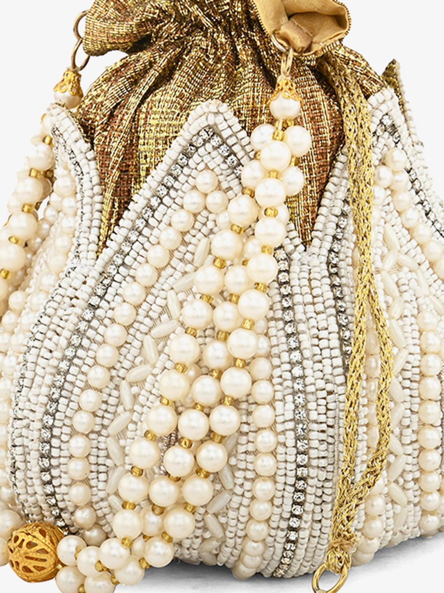 Gaurapakhi Golden Embellished Potli