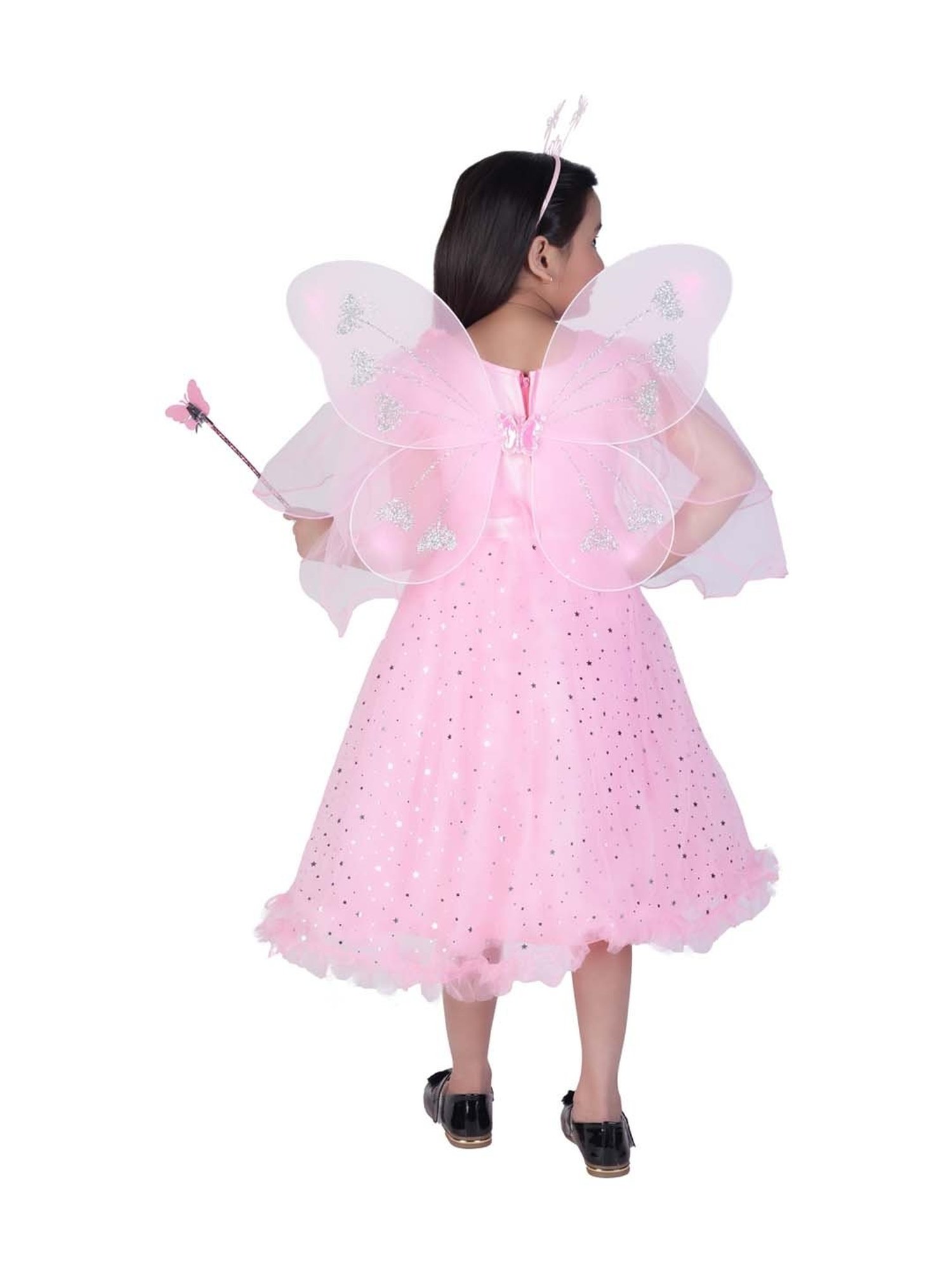 Ahhaaaa Kids Pink Cotton Applique Dress