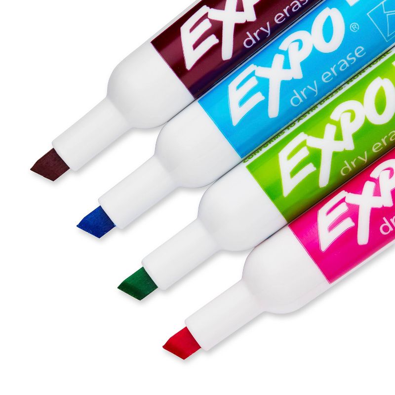 4pk Dry Erase Marker Chisel Tip Tropical Multicolor - Expo