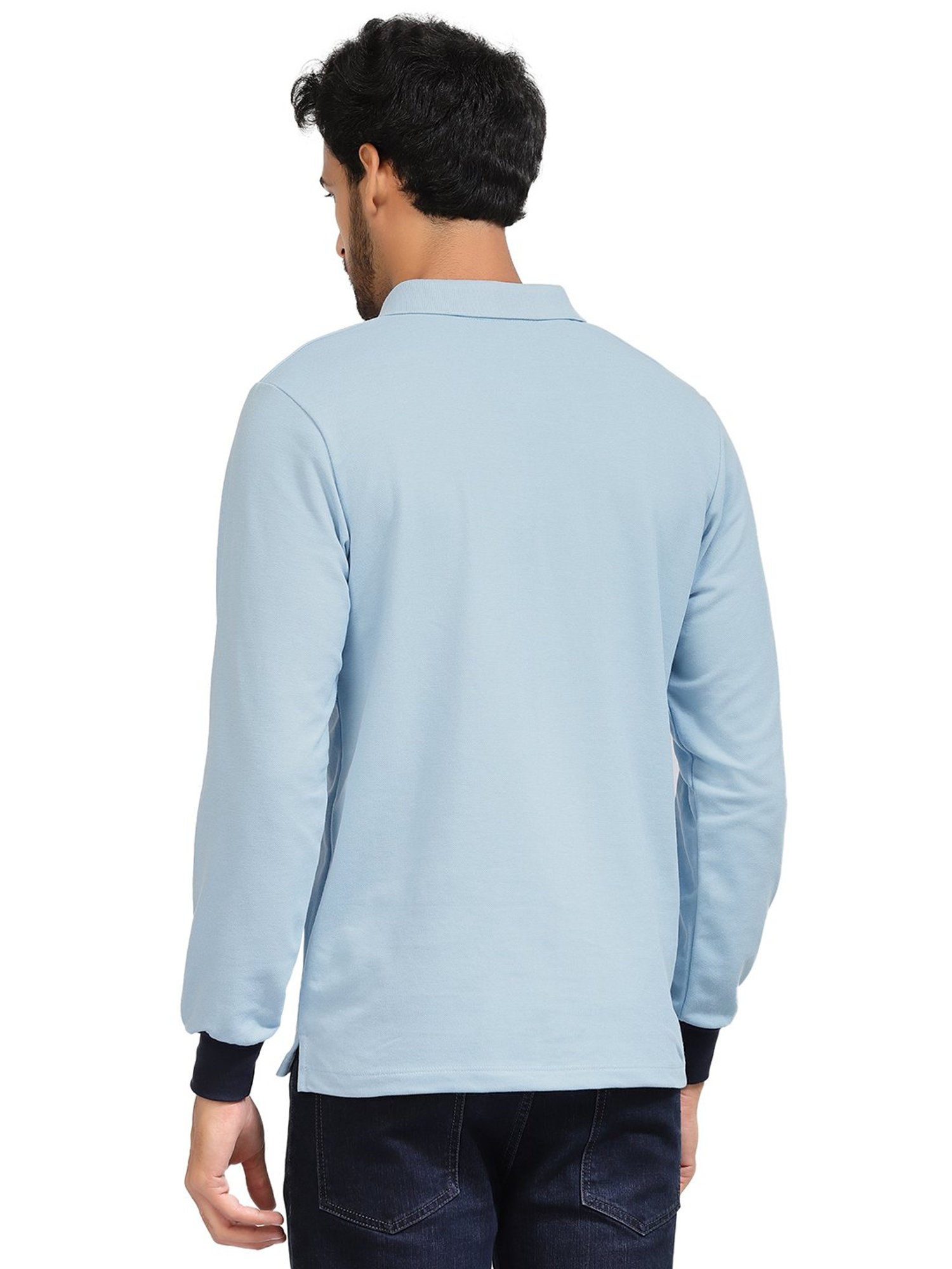 Kalt Sky Blue Regular Fit Polo T-Shirt