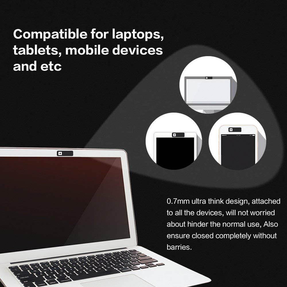 Laptop Webcam Cover Slide Thin (Family 3 Pack) | Laptop Web Camera Blocker Stickers Plastic | Block Web Cam on Laptops Slider | Camera Cover iPhone MacBook Pro.