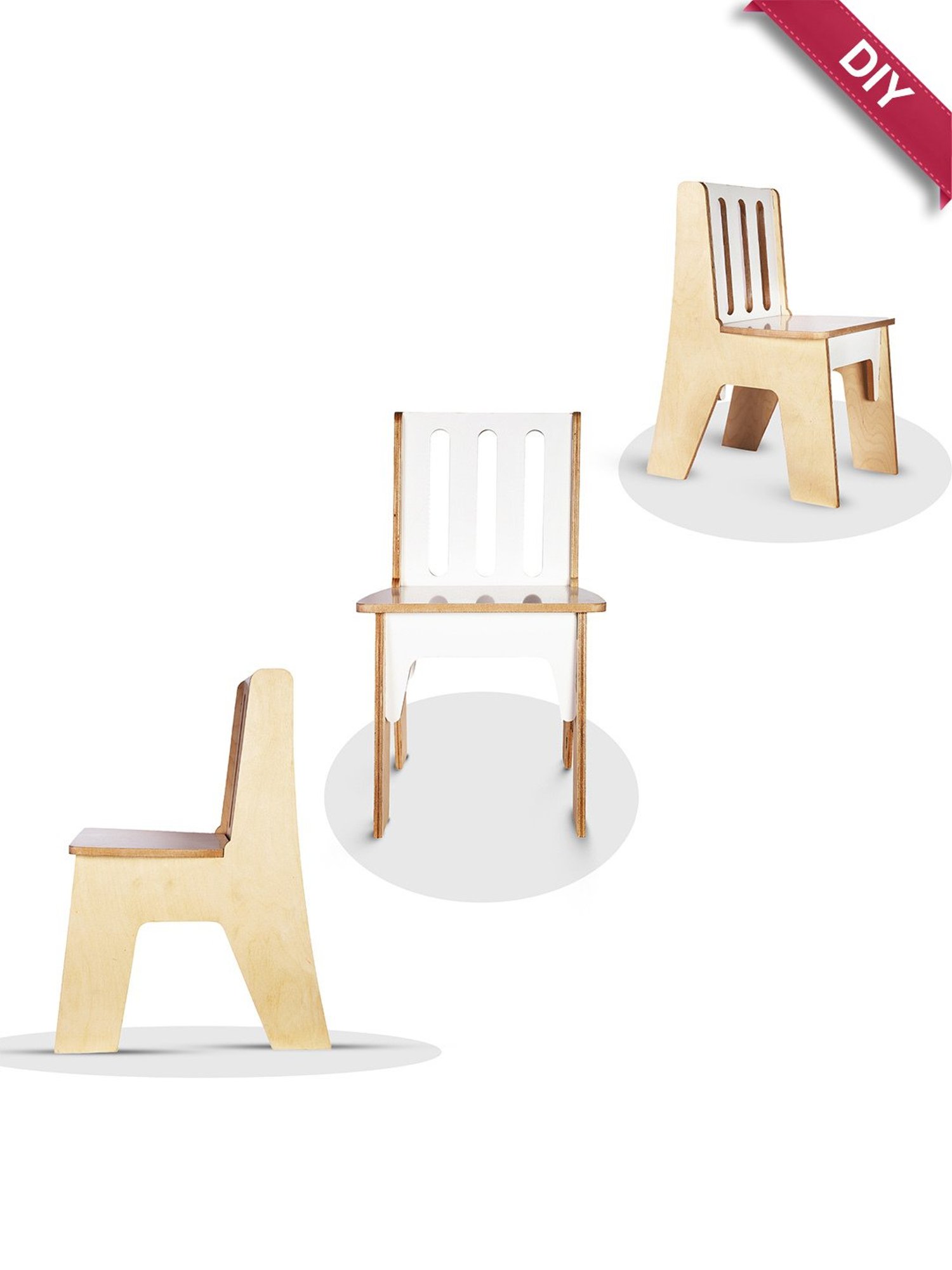 Kiddery Natural Wooden Montessori Inspired Chair (Age 3-8 Years)