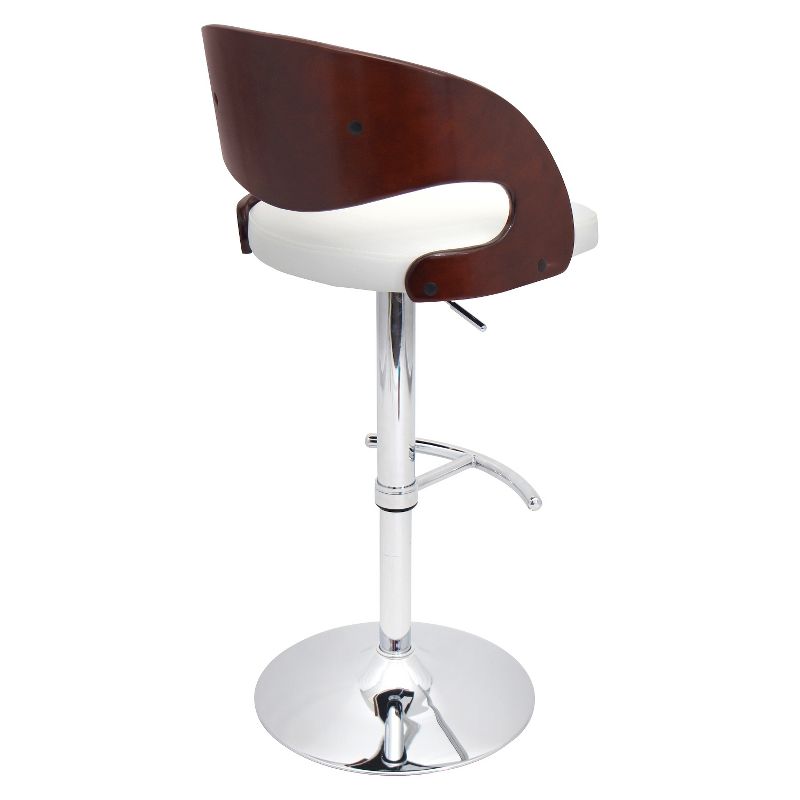 LumiSource Pino Adjustable Barstool - Cherry