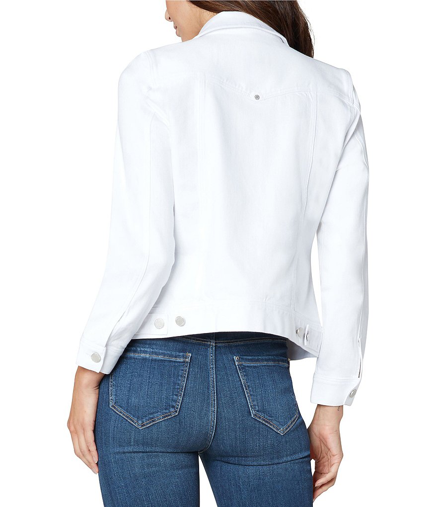 Liverpool Los Angeles Classic Point Collar Button Front Long Sleeve Denim Jacket