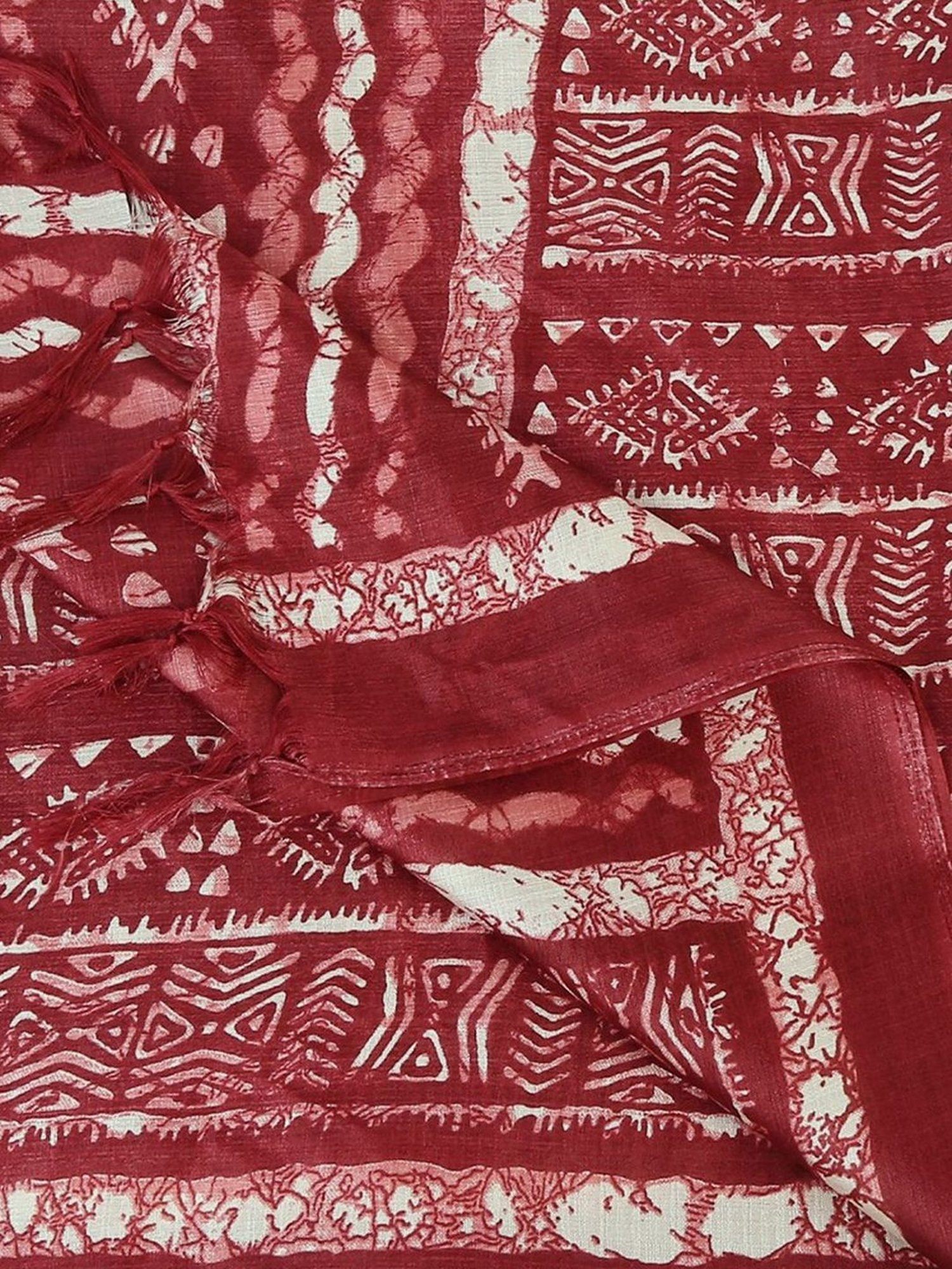 Dupatta Bazaar Maroon Printed Dupatta