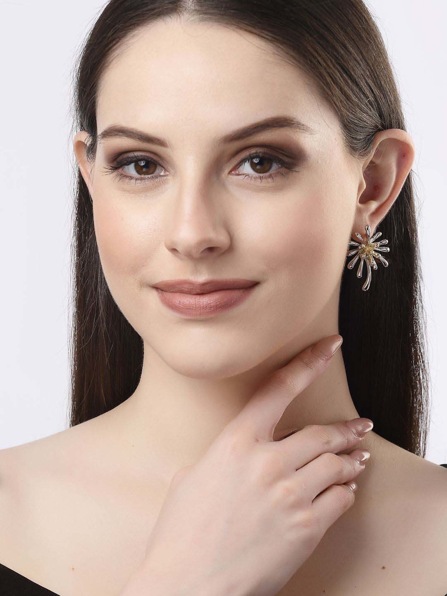 NVR Silver-Plated Drop Earrings for Women