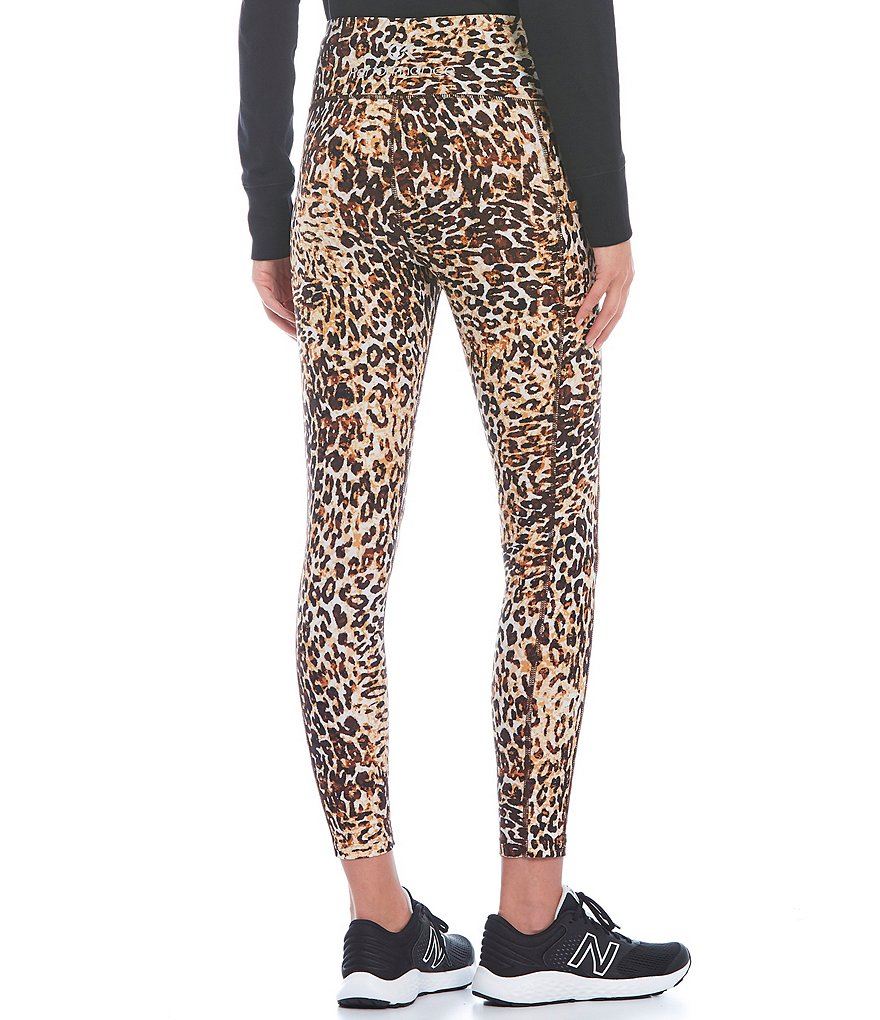 Calvin Klein Performance Print Side Pocket High Waist 7/8 Animal Print Tights