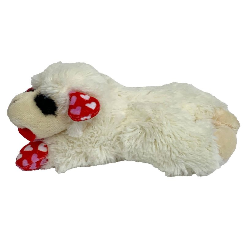 Multipet Valentine Lamb Chop Dog Toy - Red - 6"